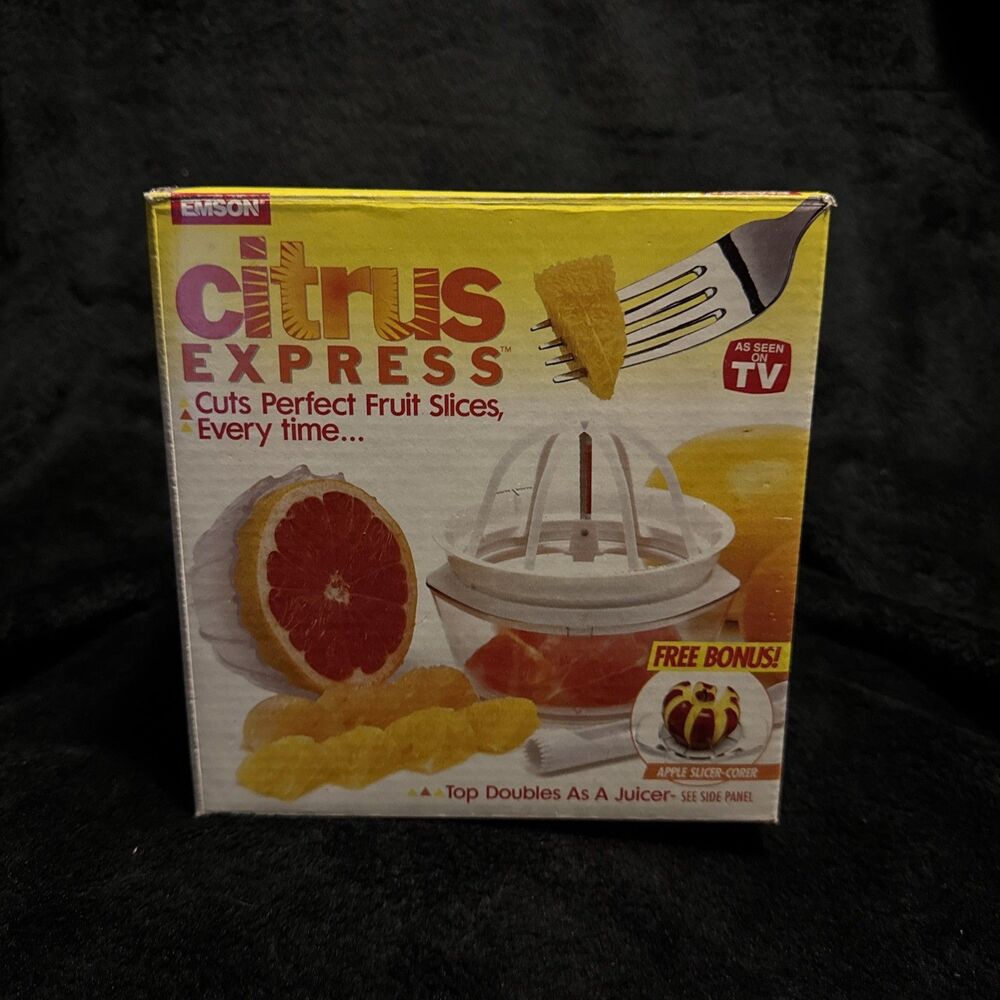 Vintage Emson Citrus Express Cuts Slices Cores Juicer As seen on TV 1997